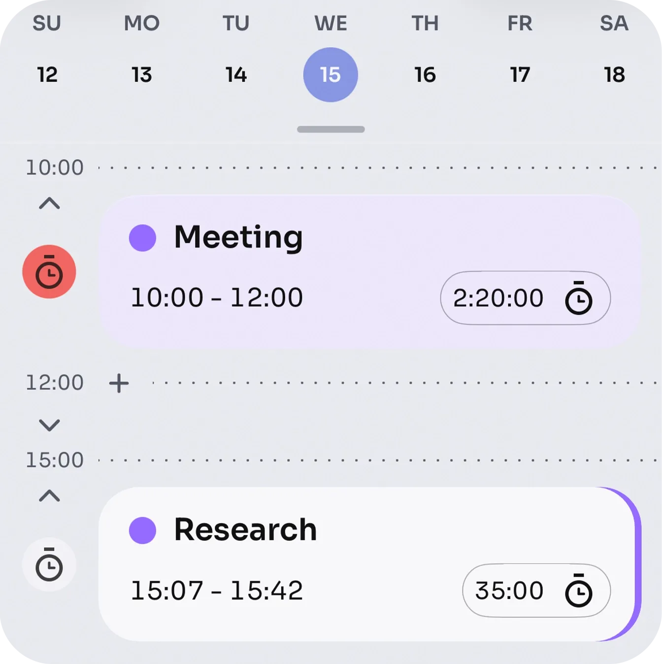 Graphical Time Tracking